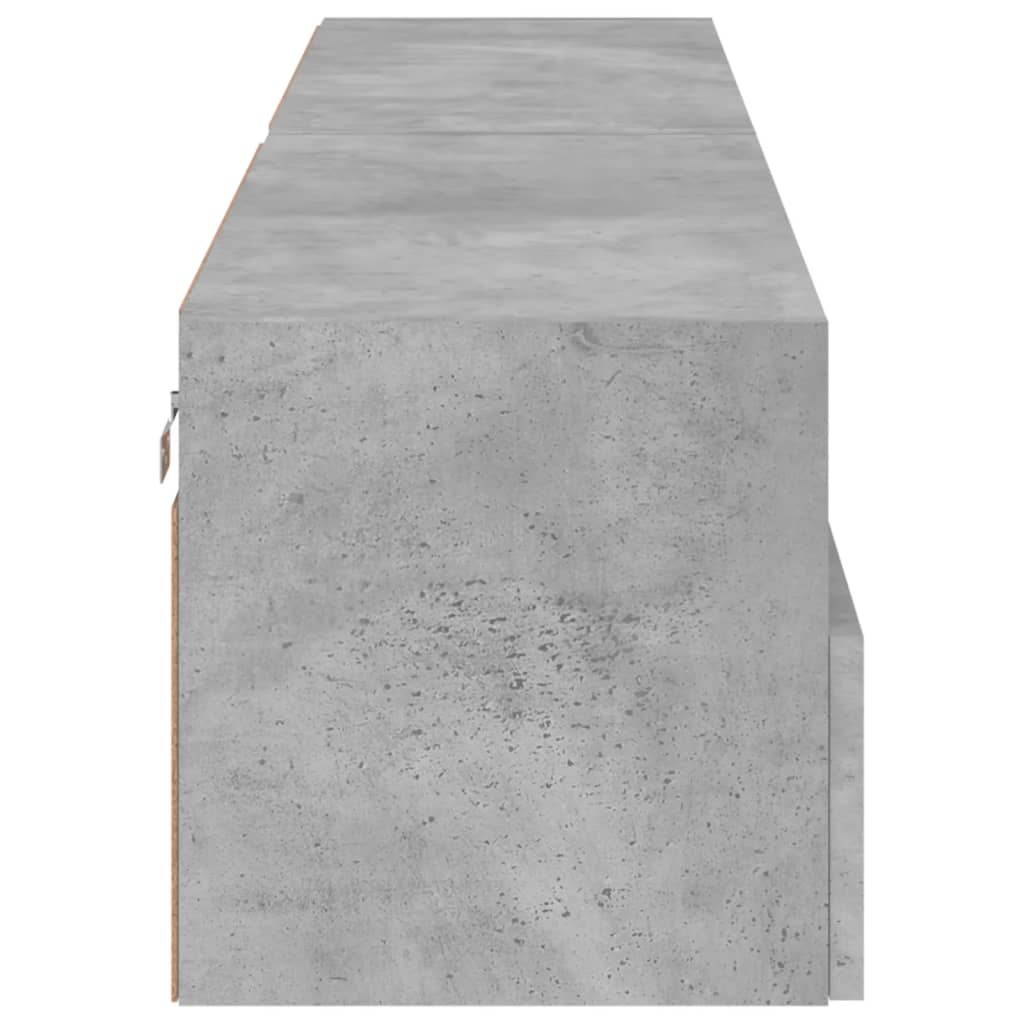 vidaXL Meubles TV muraux 2 pcs gris béton 80x30x30cm bois d'ingénierie