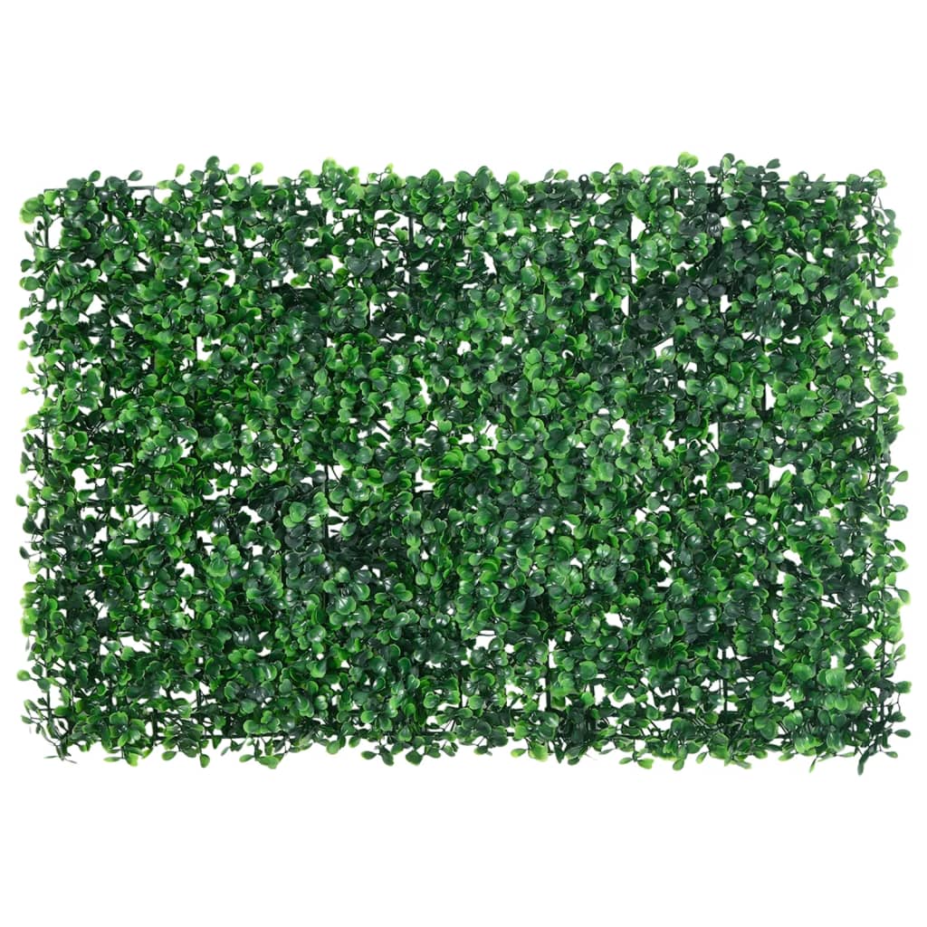  vidaXL Clôture à feuilles d'arbustes artificiels 24 pcs Vert 40x60 cm