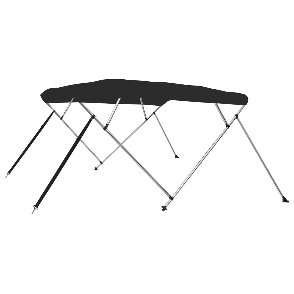 vidaXL Auvent bimini à 4 arceaux noir 243x210x137 cm