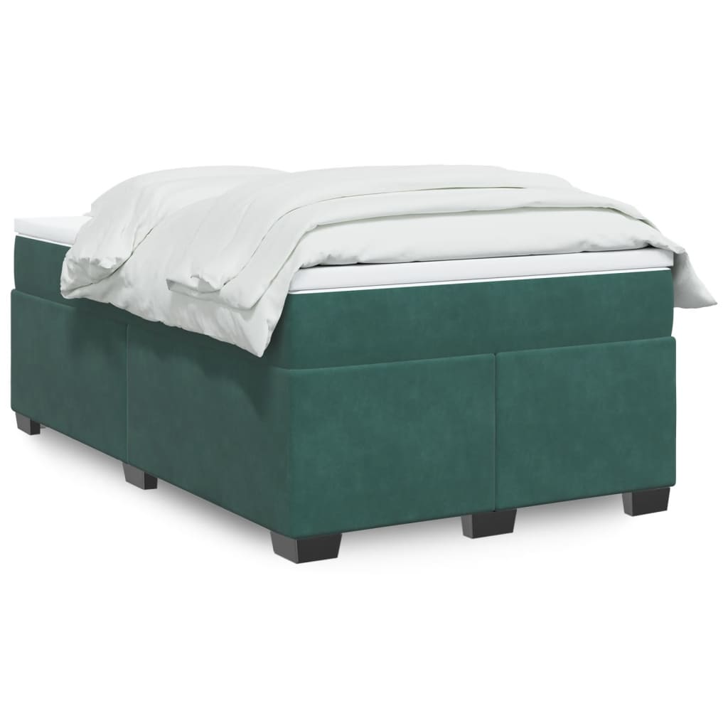 vidaXL Sommier à lattes de lit avec matelas vert foncé 120x190 cm