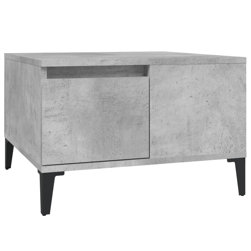 vidaXL Table basse gris béton 55x55x36,5 cm bois d'ingénierie