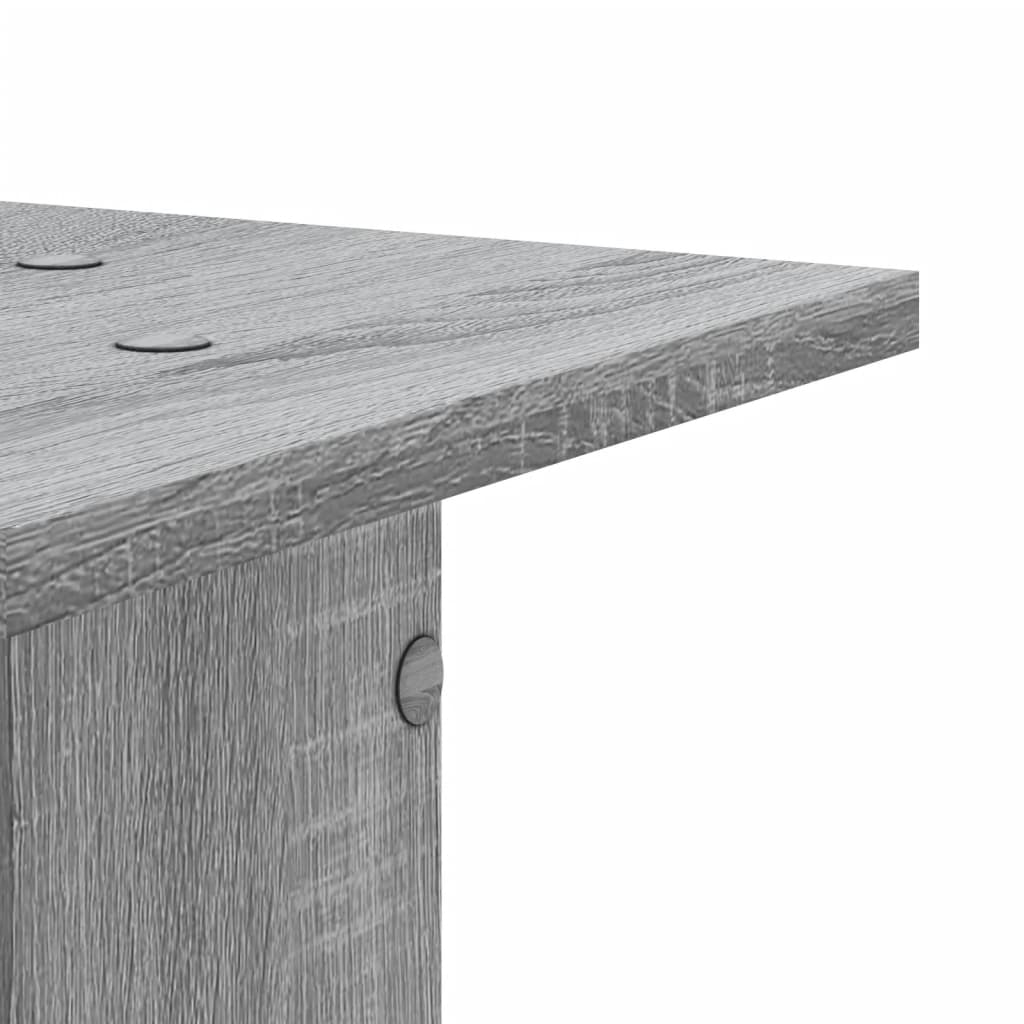 vidaXL Supports de haut-parleurs 2 pcs gris sonoma bois d'ingénierie