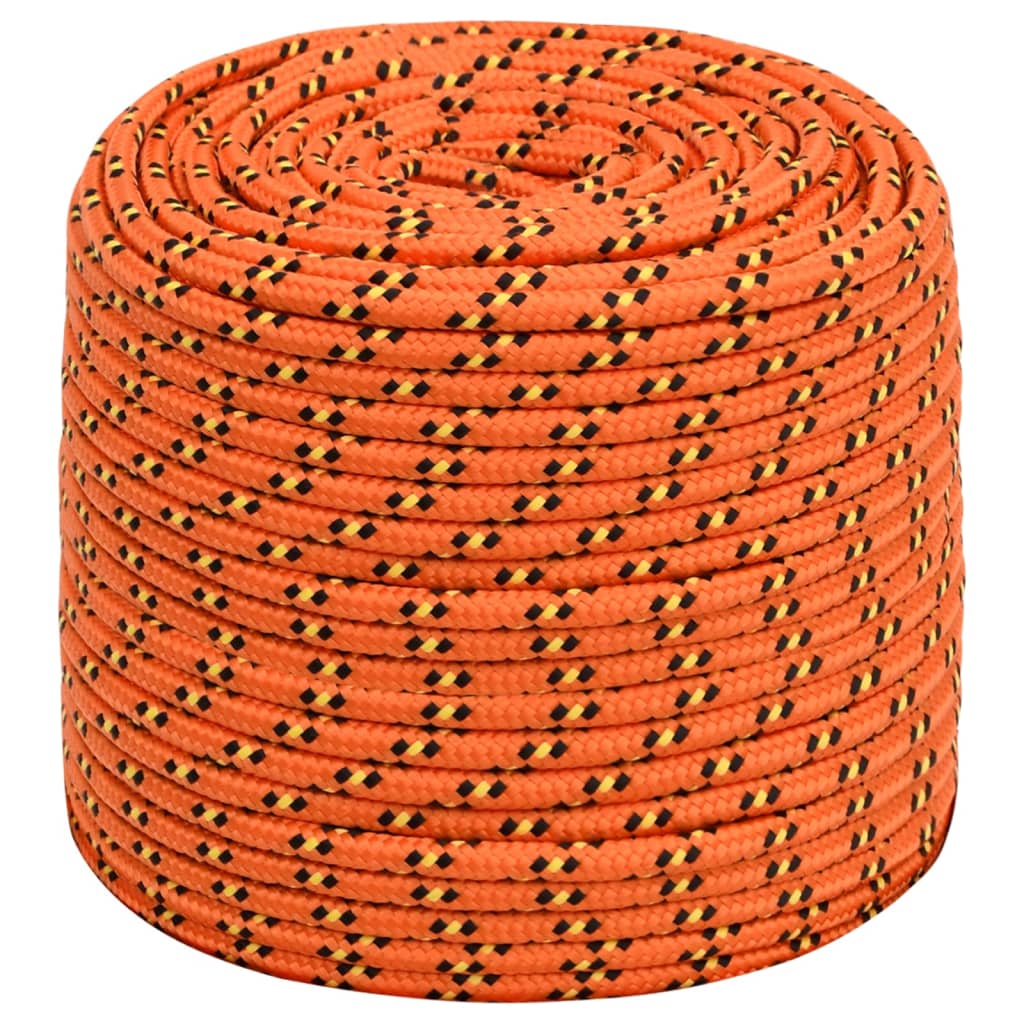 vidaXL Corde de bateau Orange 10 mm 25 m Polypropylène