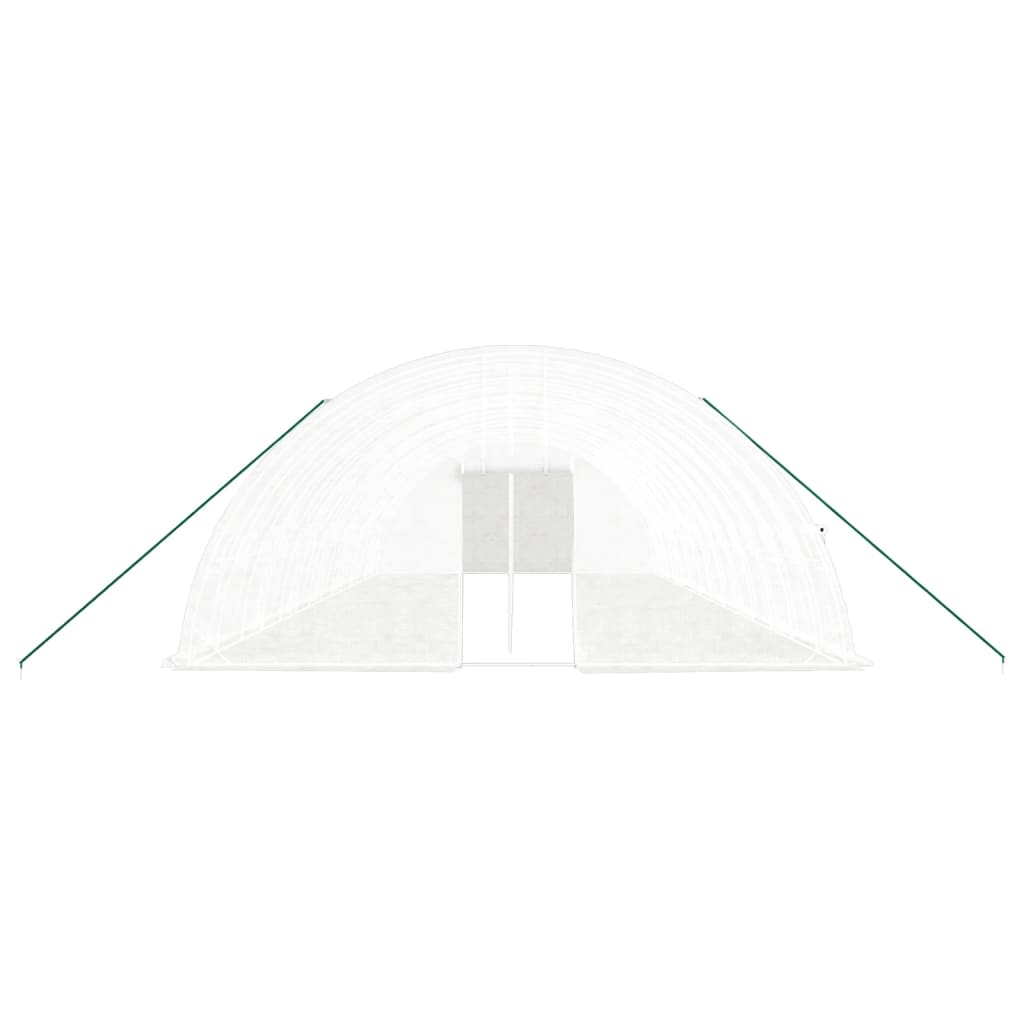 vidaXL Serre avec cadre en acier blanc 84 m² 14x6x2,85 m