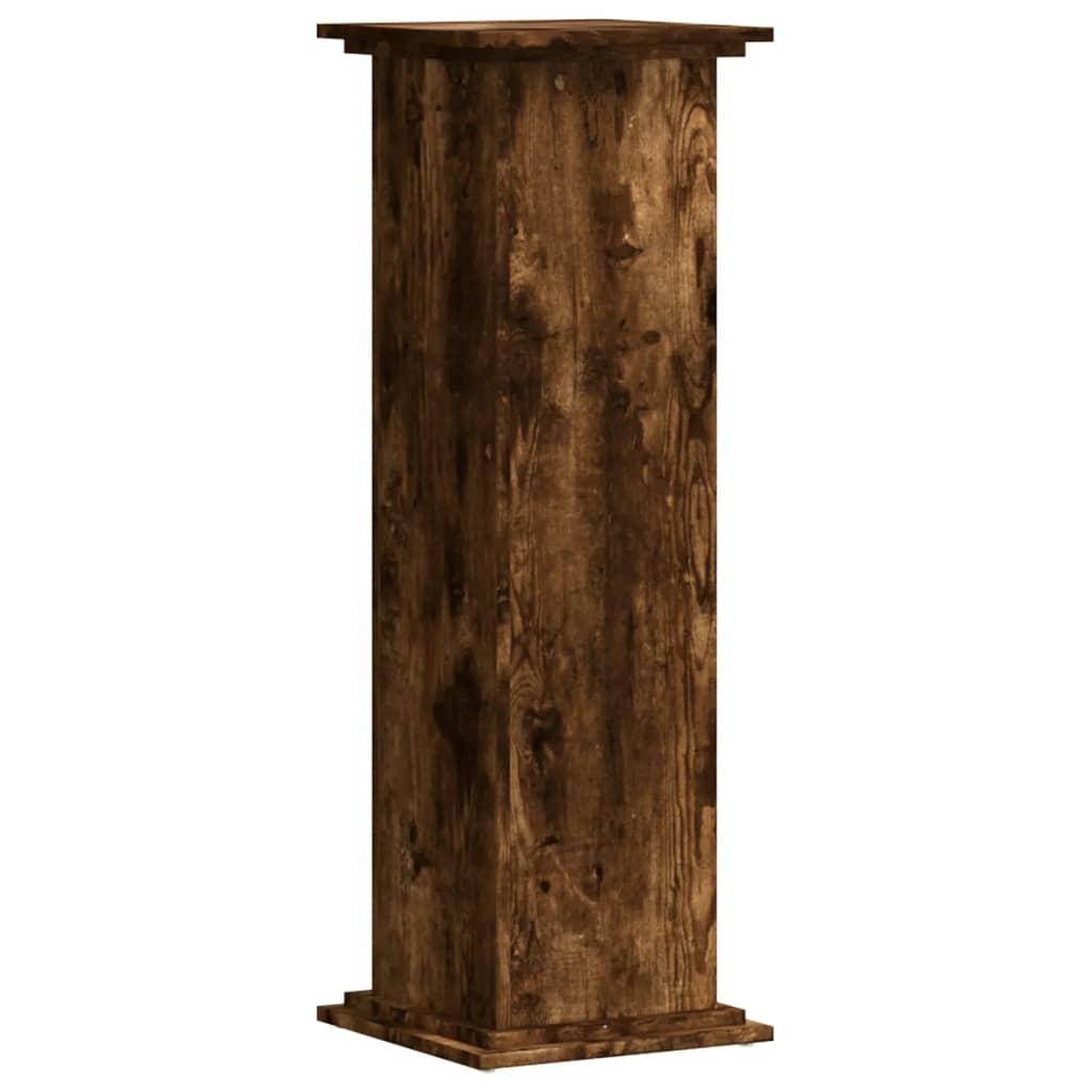 vidaXL Support pour plantes chêne fumé 33x33x100 cm bois d'ingénierie