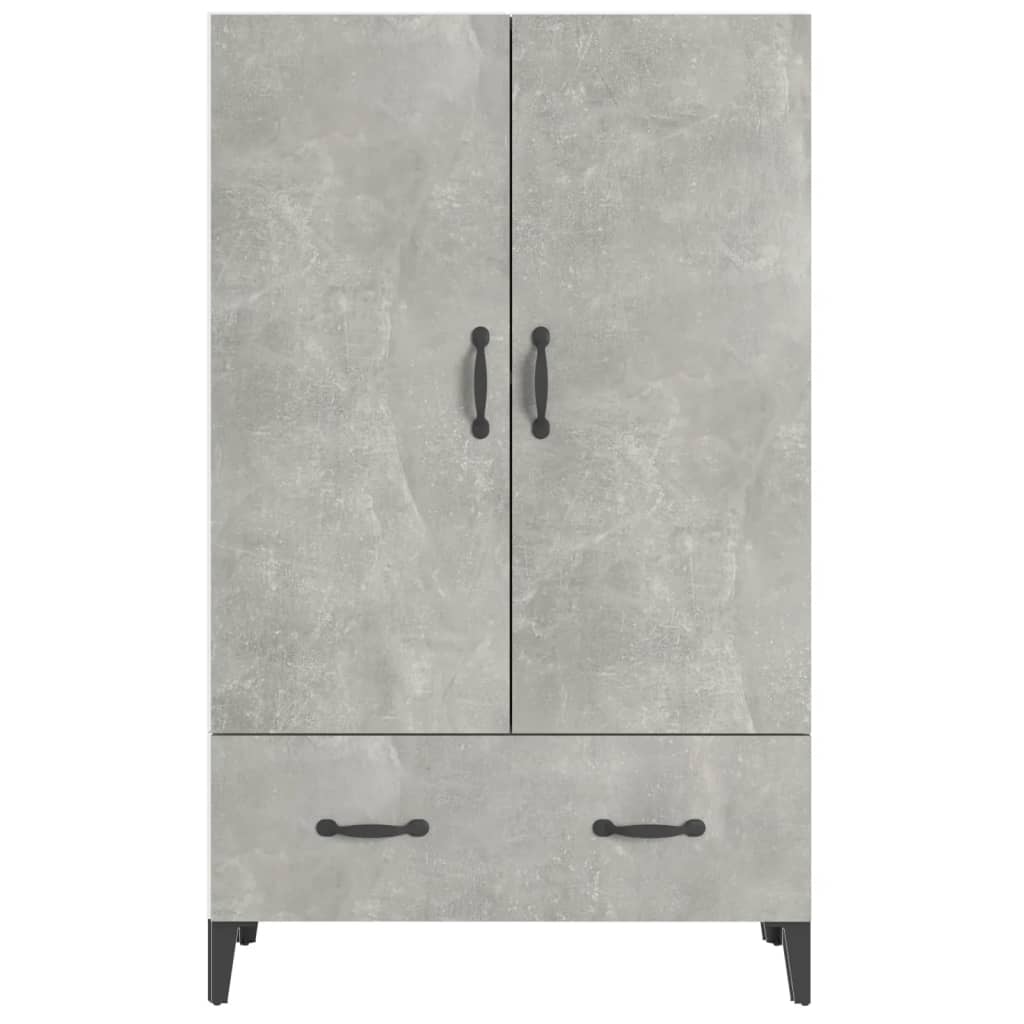 vidaXL Buffet haut Gris béton 70x31x115 cm Bois d'ingénierie