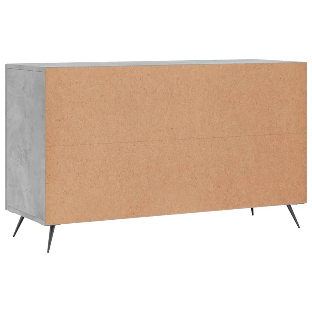 vidaXL Buffet gris béton 100x36x60 cm bois d'ingénierie