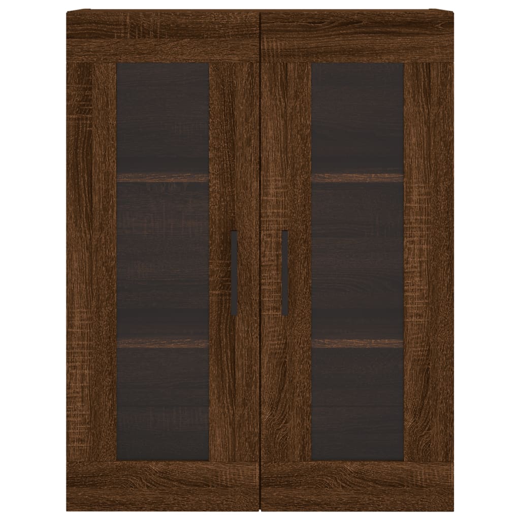 vidaXL Buffet haut Chêne marron 69,5x34x180 cm Bois d'ingénierie