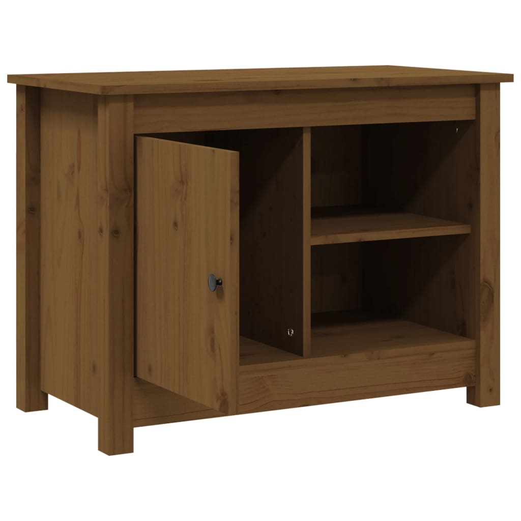 vidaXL Meuble TV Marron miel 70x36,5x52 cm Bois de pin massif