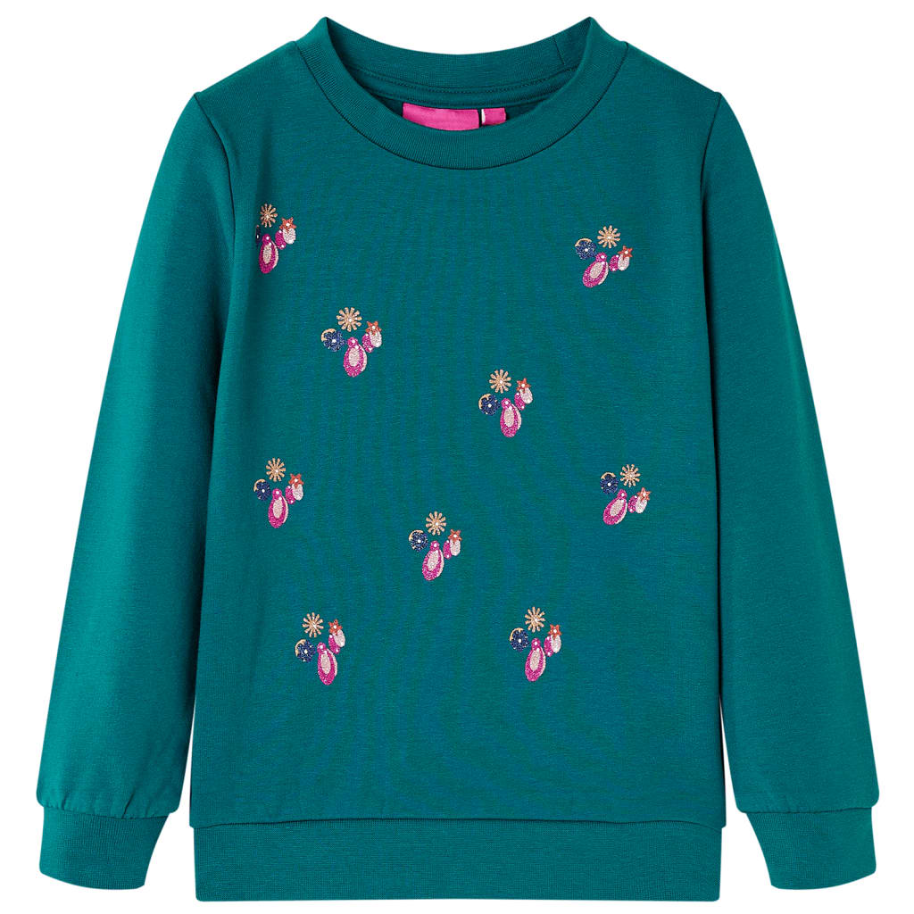 Sweatshirt pour enfants vert foncé 128