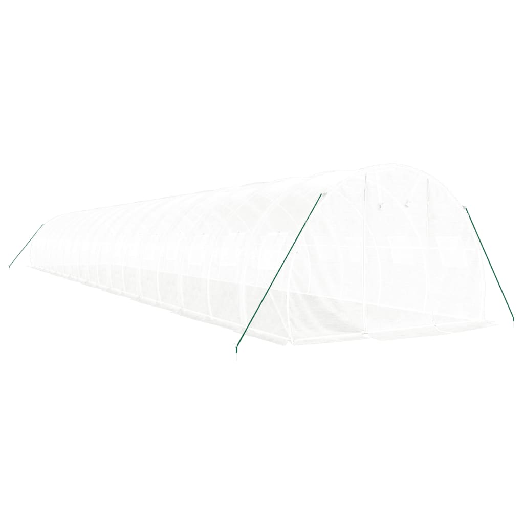 vidaXL Serre avec cadre en acier blanc 54 m² 18x3x2 m