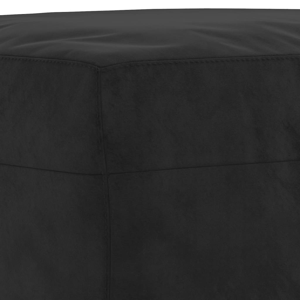 vidaXL Ensemble de canapés 3 pcs noir velours