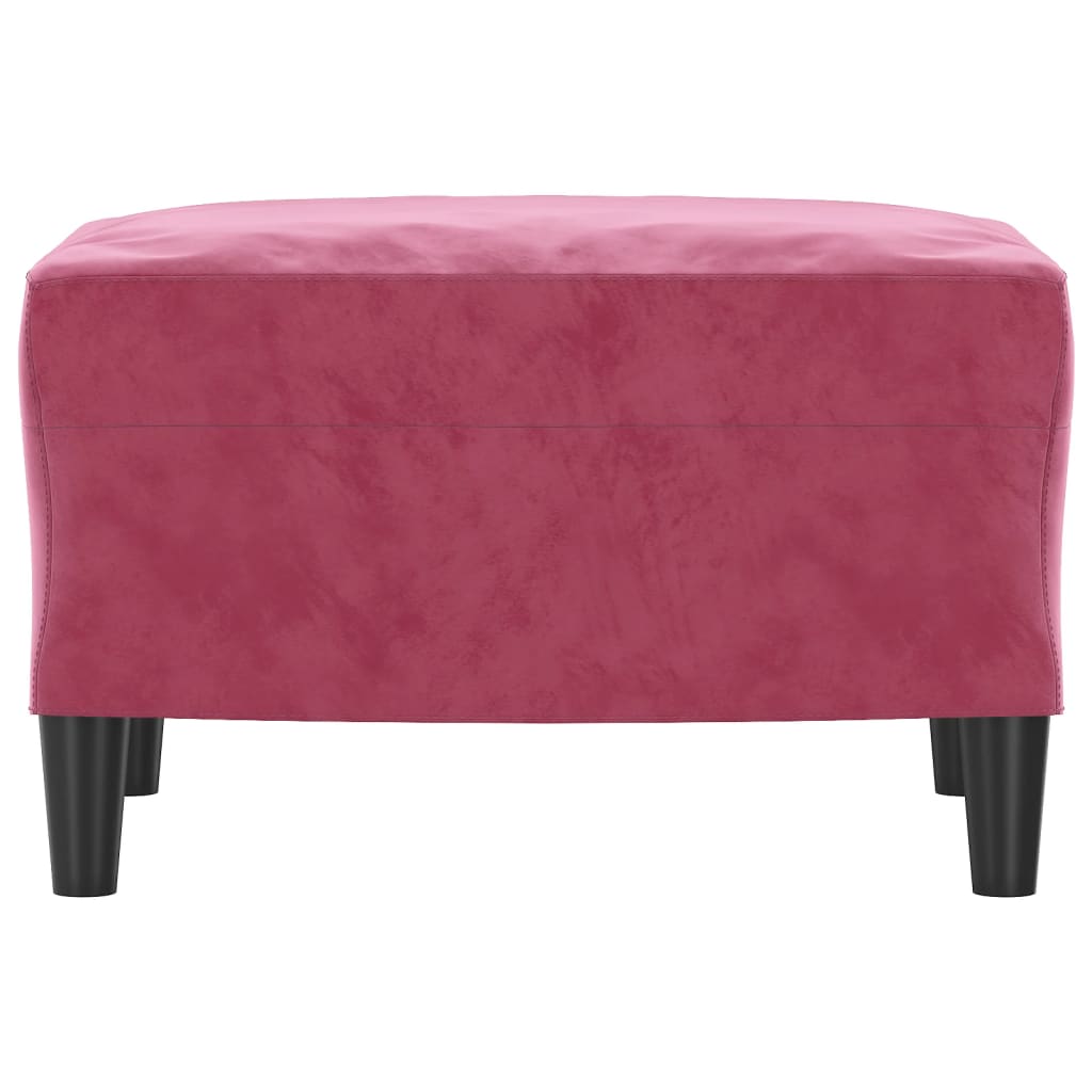 vidaXL Repose-pied Rouge bordeaux 60x50x41 cm Velours