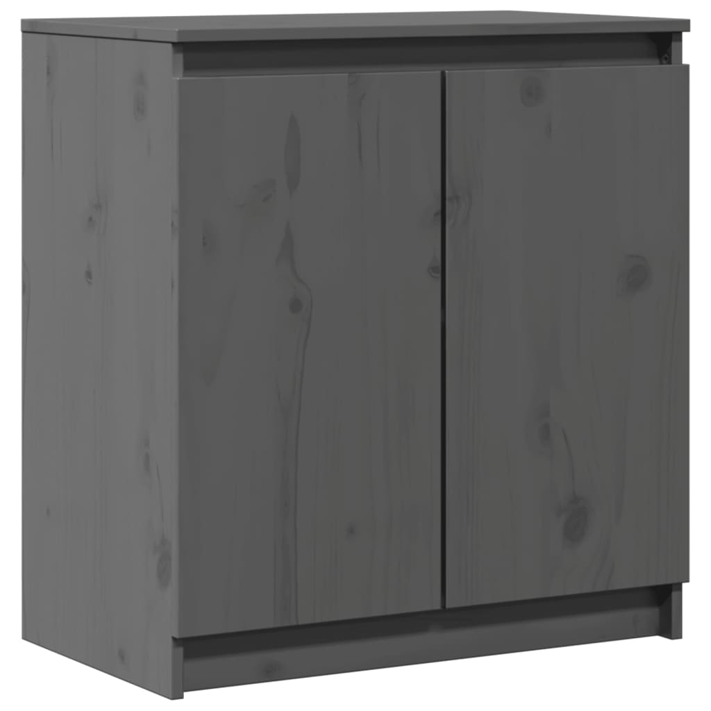 vidaXL Armoire latérale gris 60x36x65 cm bois de pin massif