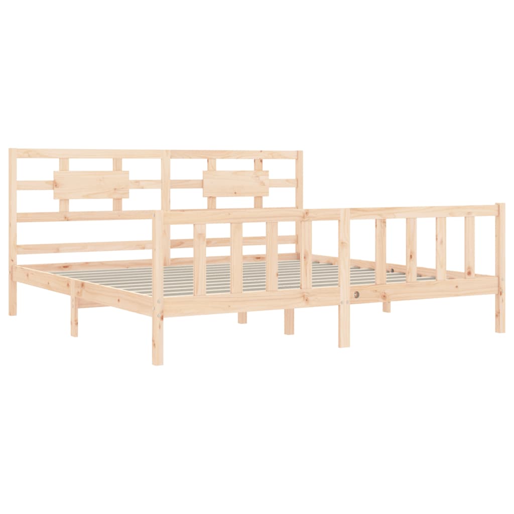 vidaXL Cadre de lit sans matelas 200x200 cm bois massif de pin