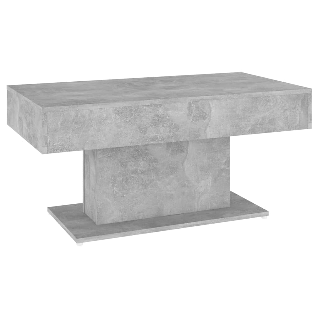 vidaXL Table basse gris béton 96x50x45 cm bois d'ingénierie