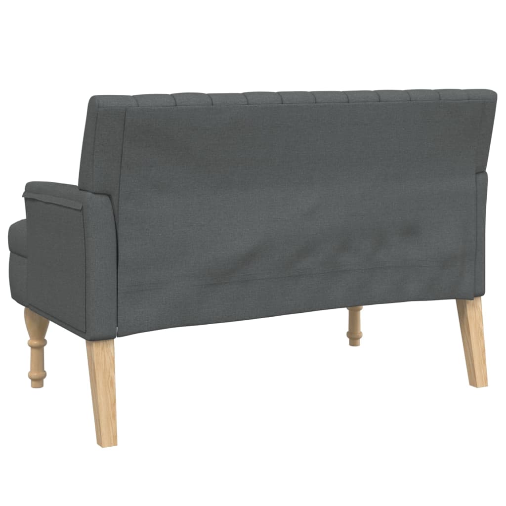 vidaXL Banc avec coussins gris foncé 113x64,5x75,5 cm tissu