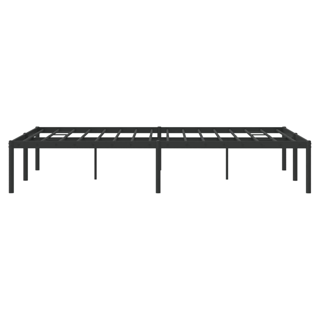 vidaXL Cadre de lit métal sans matelas noir 135x190 cm