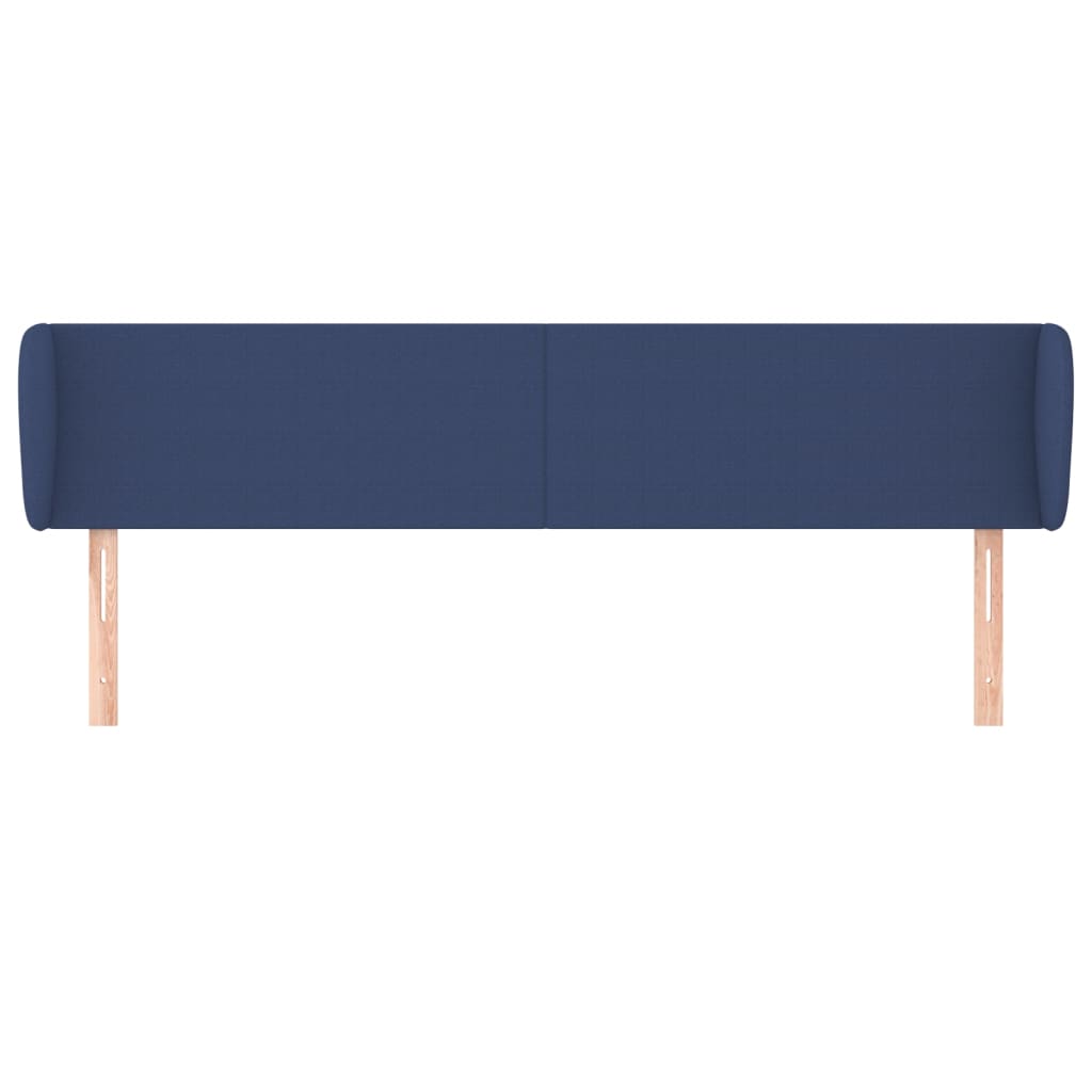 vidaXL Tête de lit avec oreilles Bleu 183x23x78/88 cm Tissu