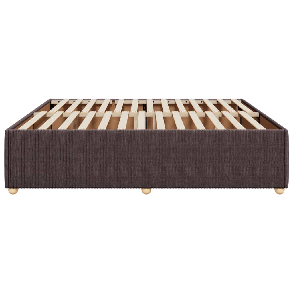 vidaXL Cadre de lit sans matelas marron foncé 180x200 cm tissu