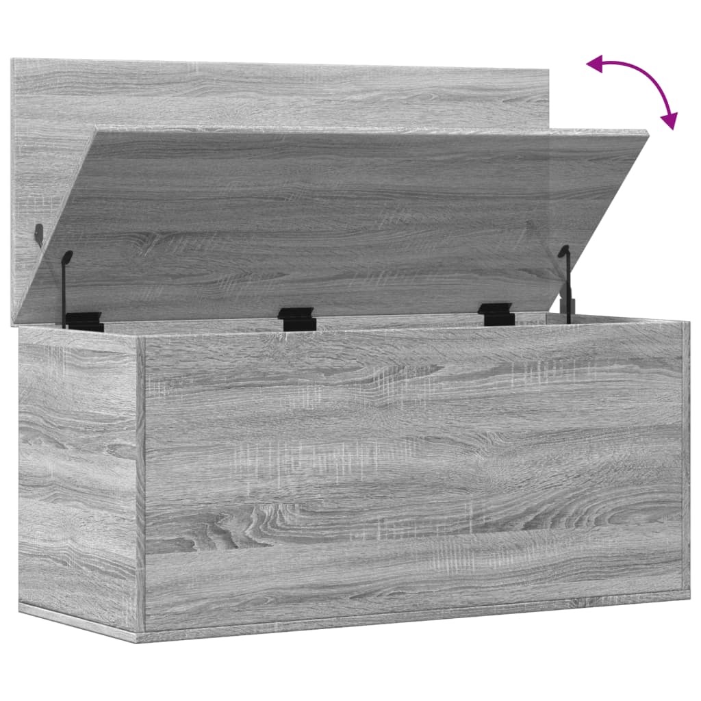 vidaXL Boîte de rangement sonoma gris 100x42x46 cm bois d'ingénierie