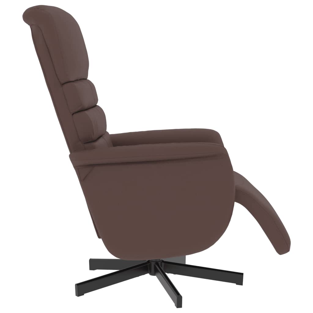 vidaXL Fauteuil inclinable avec repose-pieds marron similicuir