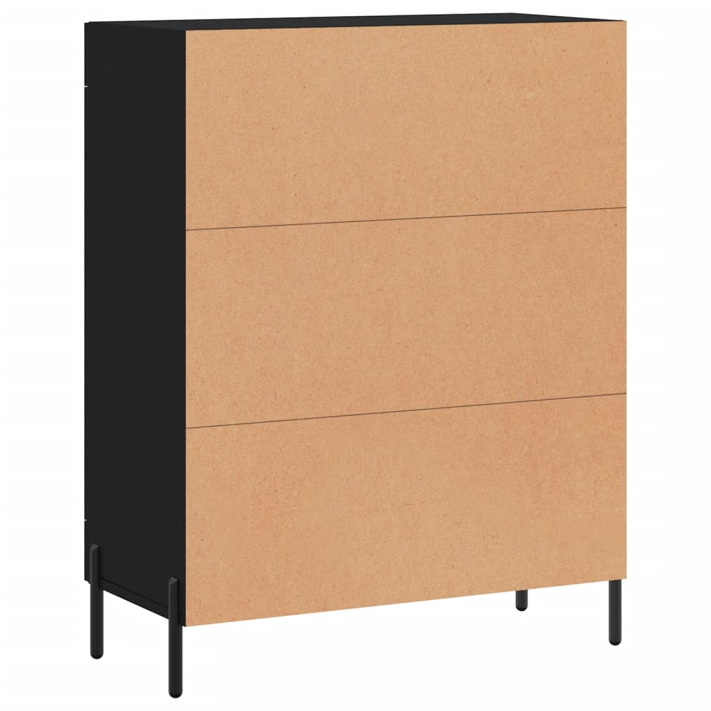 vidaXL Buffet noir 69,5x34x90 cm bois d'ingénierie