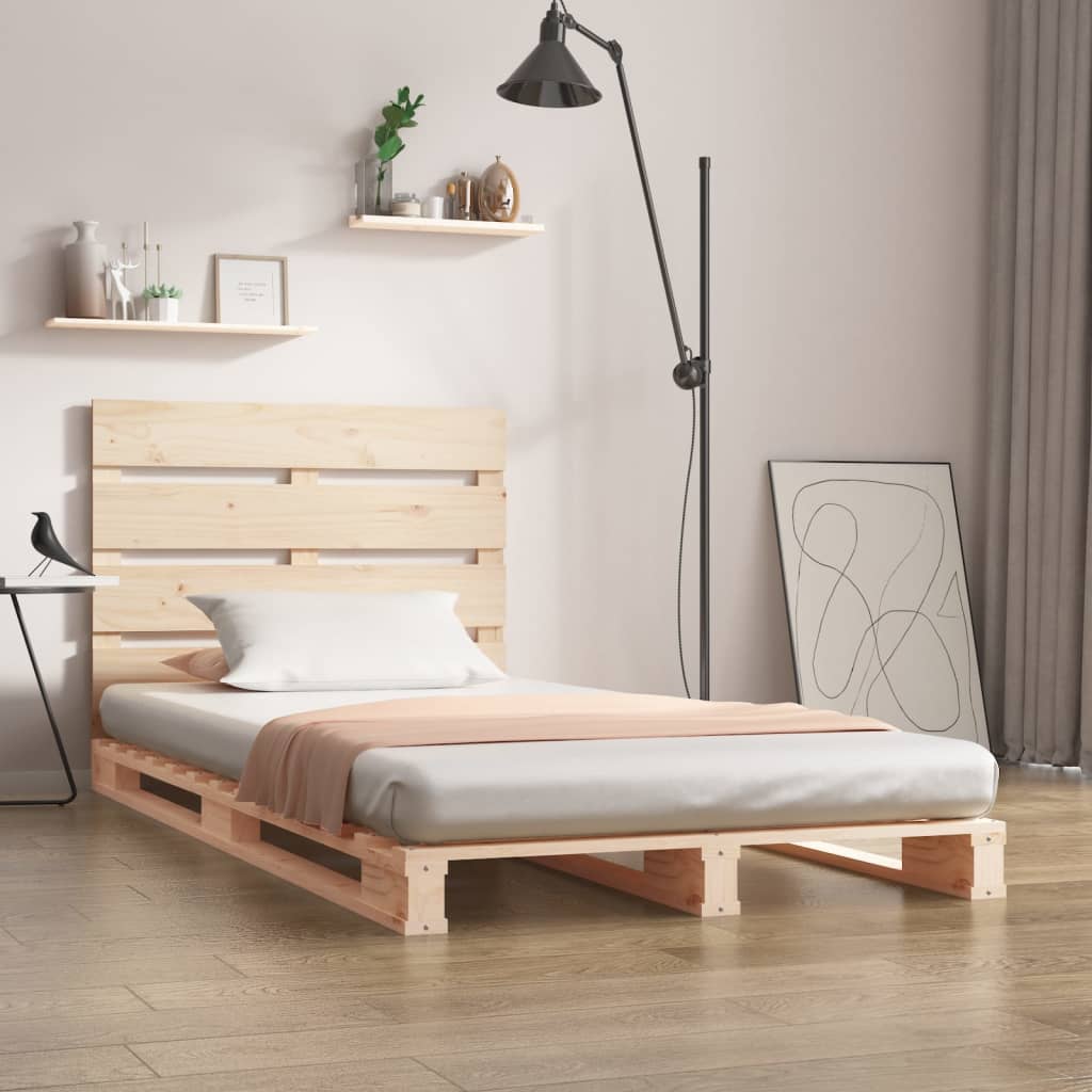 vidaXL Cadre de lit 90x190 cm Bois de pin massif Simple