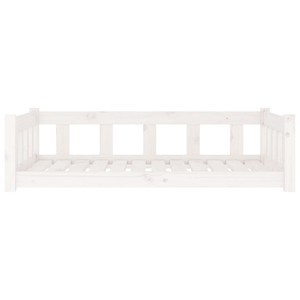 vidaXL Lit pour chien blanc 105,5x75,5x28 cm bois de pin solide