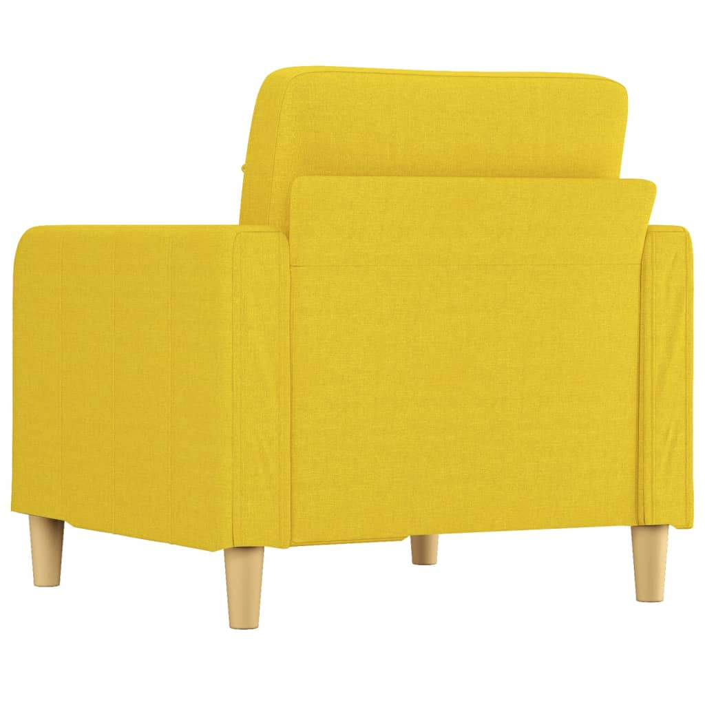 vidaXL Fauteuil Jaune clair 60 cm Tissu