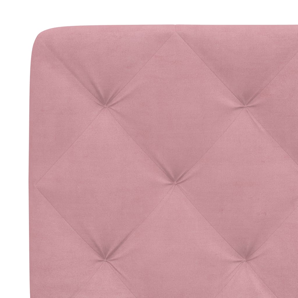 vidaXL Coussin de tête de lit rose 80 cm velours