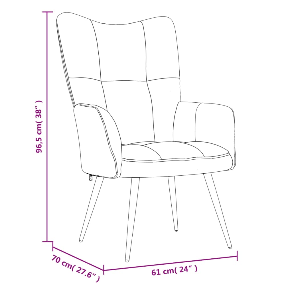 vidaXL Chaise de relaxation avec tabouret Jaune moutarde Velours