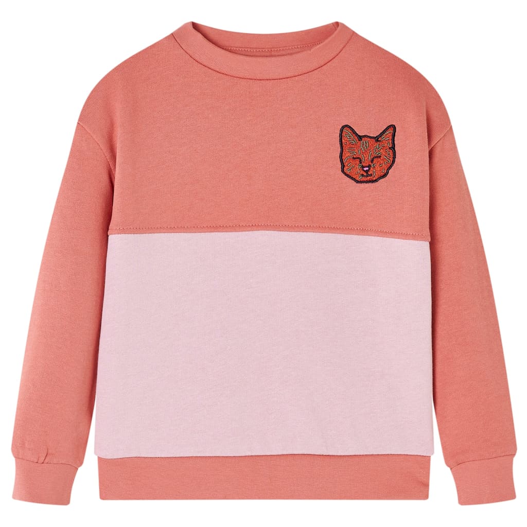 Sweat-shirt enfants bloc de couleurs rose 140