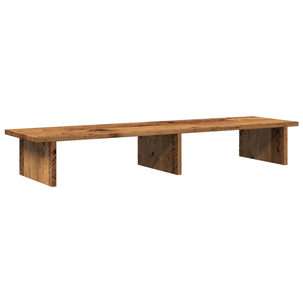 vidaXL Support de moniteur vieux bois 100x27x15 cm bois d'ingénierie