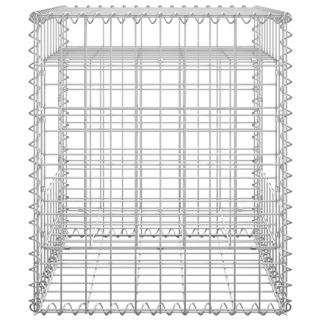 vidaXL Poteau à panier de gabion 50x50x60 cm Fer