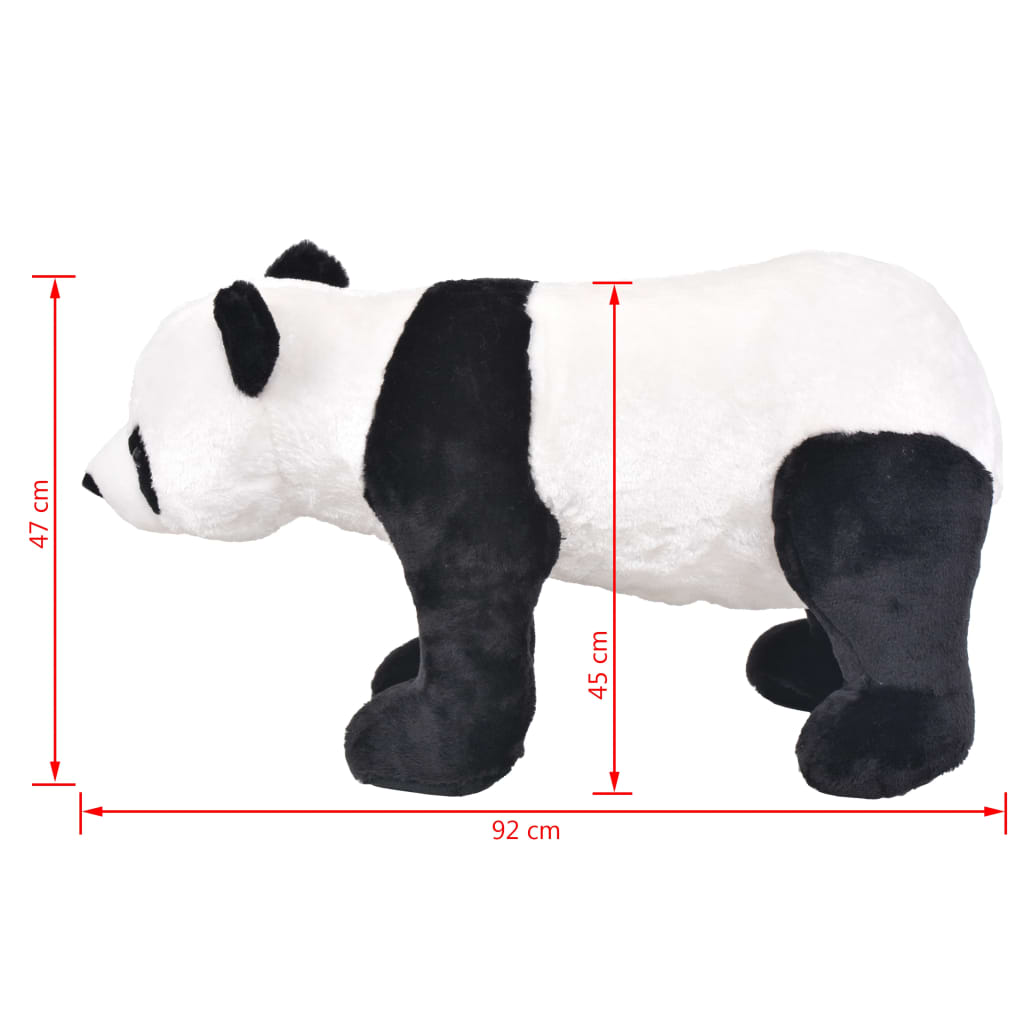 Peluche géante panda noir et blanc