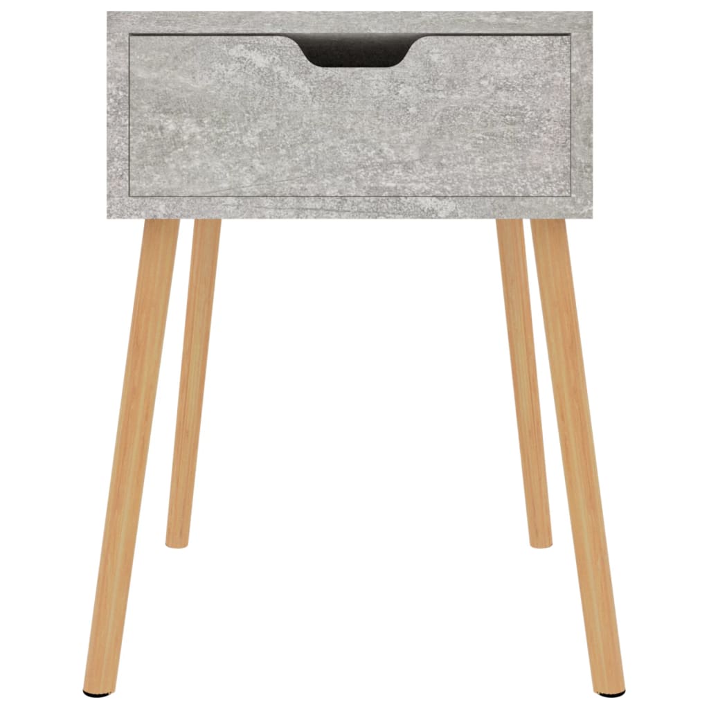 vidaXL Tables de chevet 2 pcs Gris béton 40x40x56 cm Bois d'ingénierie