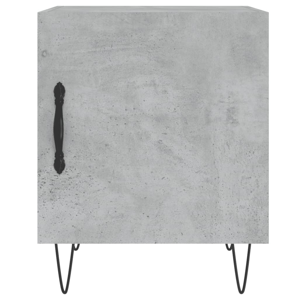 vidaXL Table de chevet gris béton 40x40x50 cm bois d’ingénierie