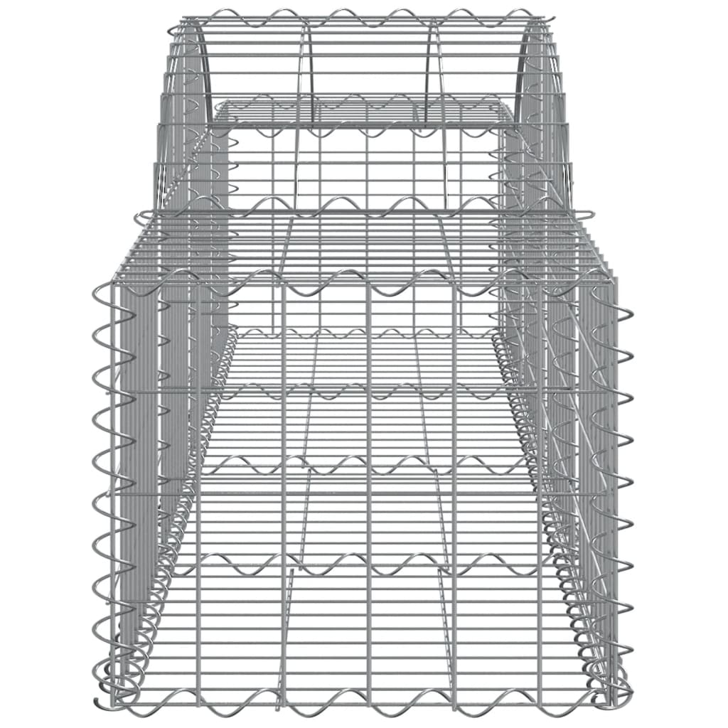 vidaXL Paniers à gabions arqués 20 pcs 200x50x40/60 cm fer galvanisé