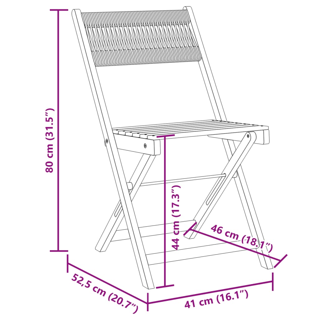 vidaXL Chaises de bistrot lot de 2 gris bois d'acacia et corde