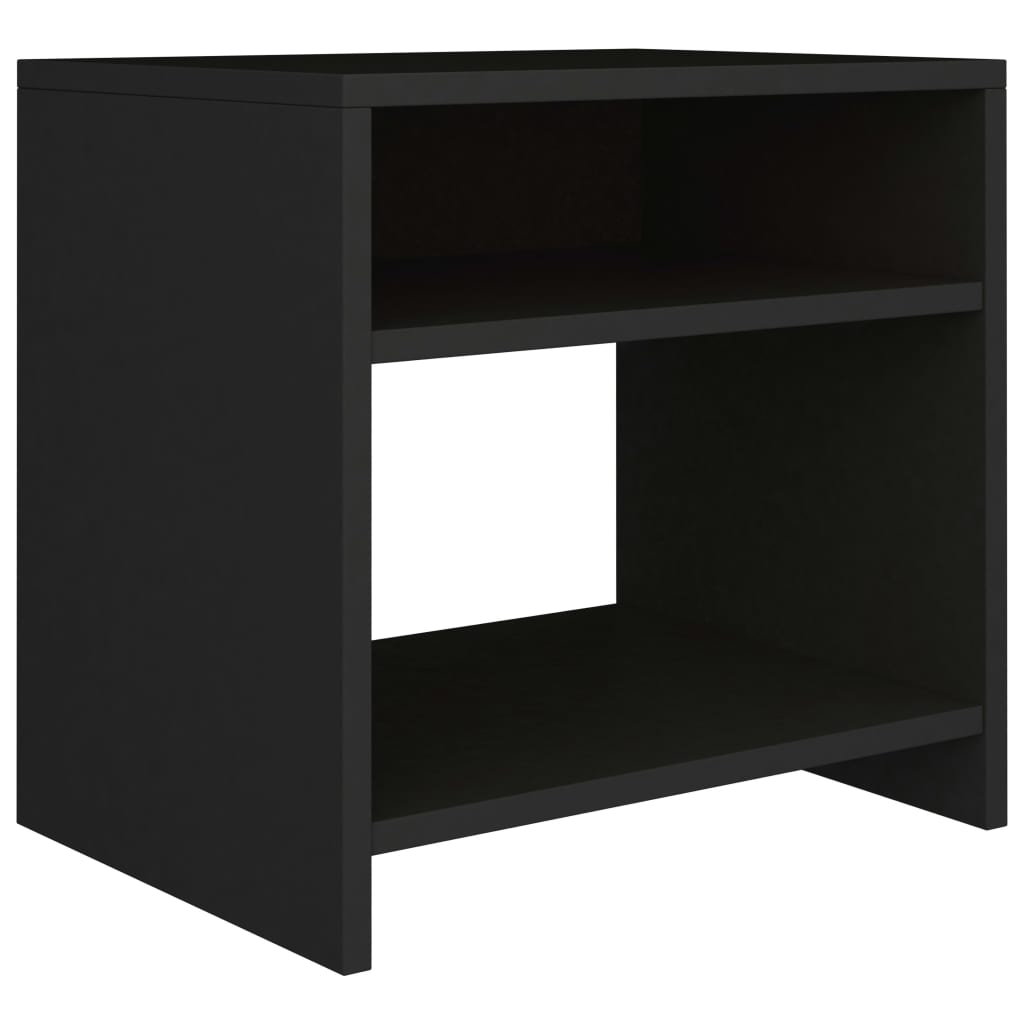 vidaXL Table de chevet Noir 40x30x40 cm Bois d'ingénierie