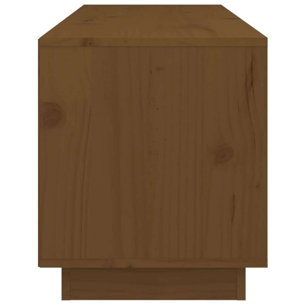 vidaXL Meuble TV Marron miel 105x34x40 cm Bois de pin massif