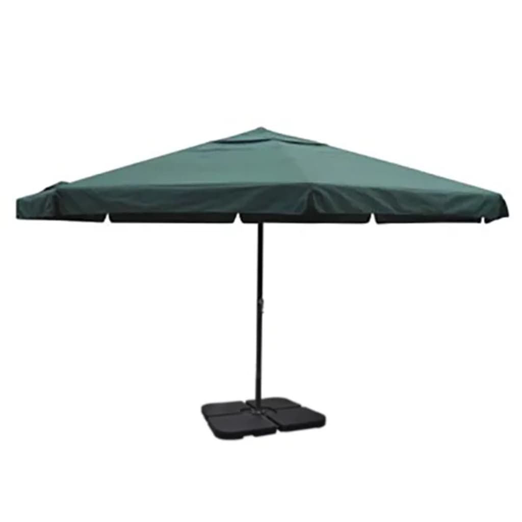 vidaXL Parasol de jardin avec base portable aluminium vert