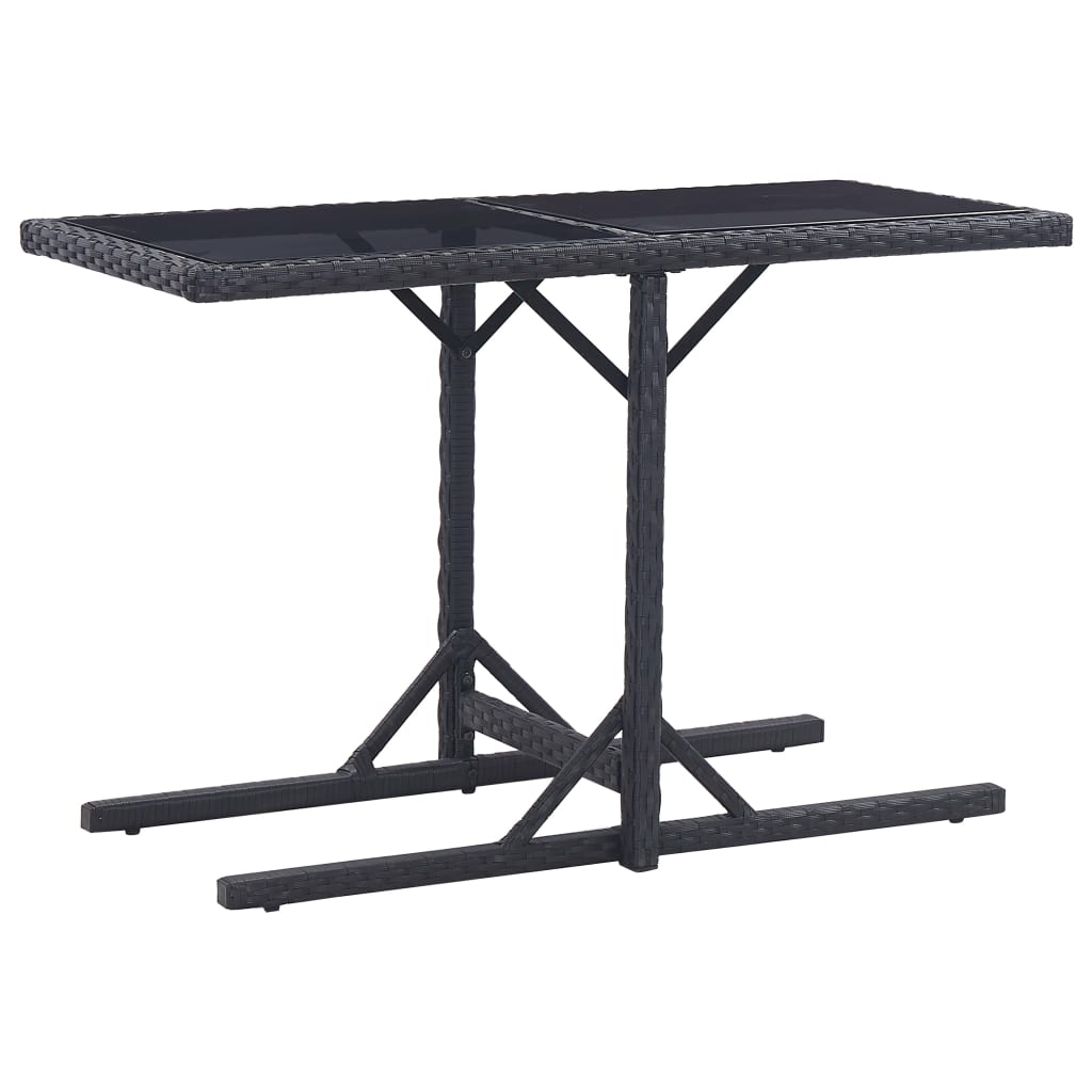 vidaXL Ensemble de salle à manger de jardin 3 pcs Noir