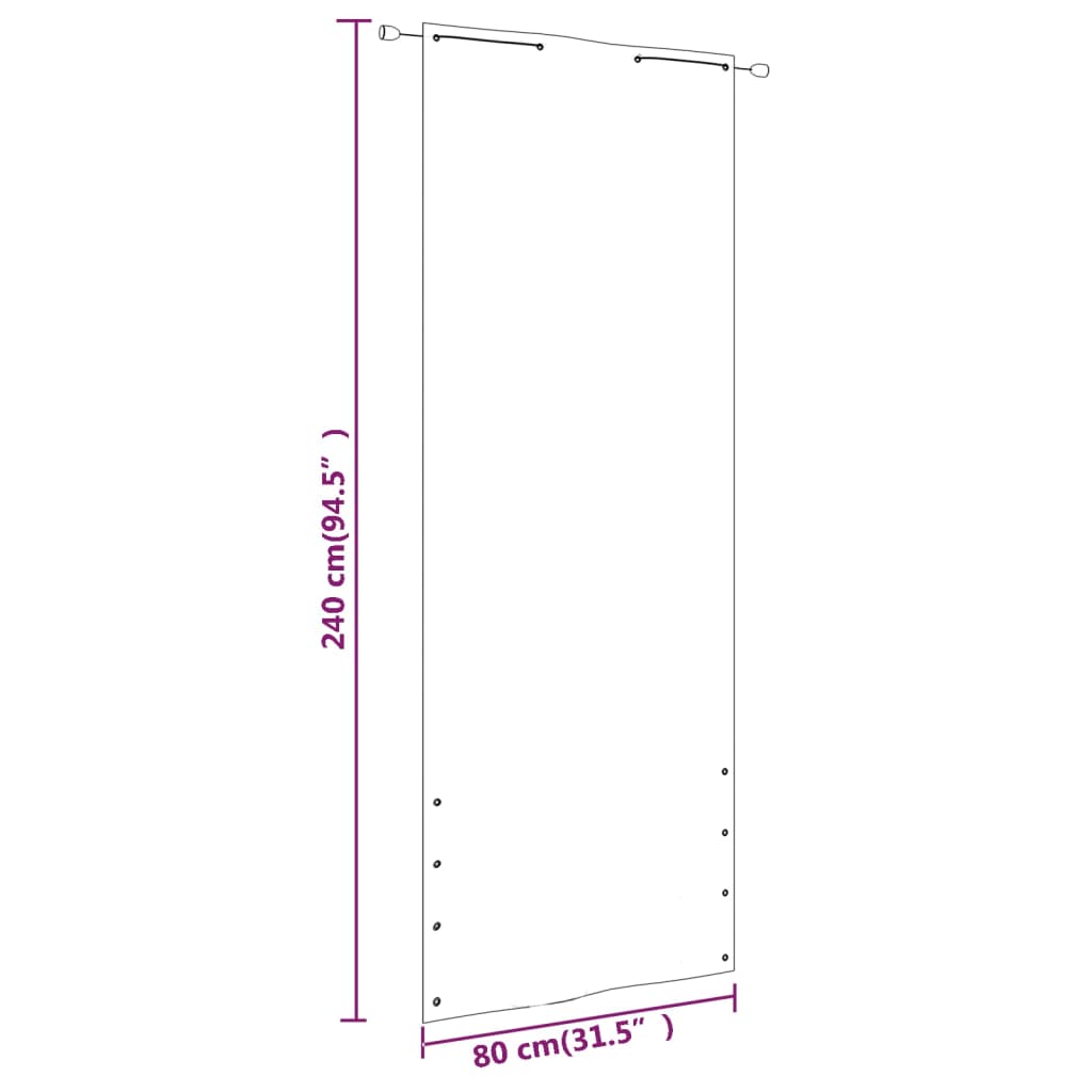 vidaXL Écran de balcon Terre cuite 80x240 cm Tissu Oxford