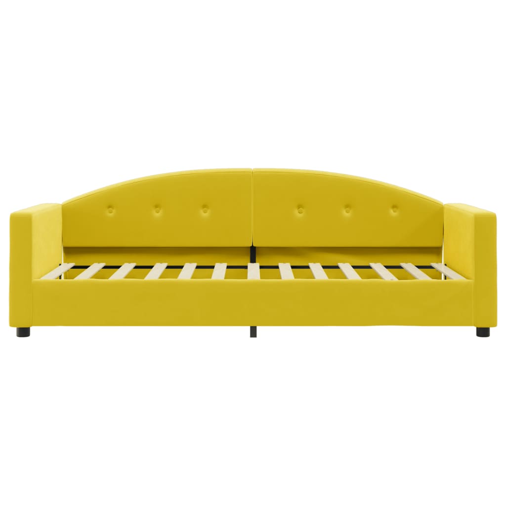 vidaXL Lit de jour avec matelas jaune 80x200 cm velours