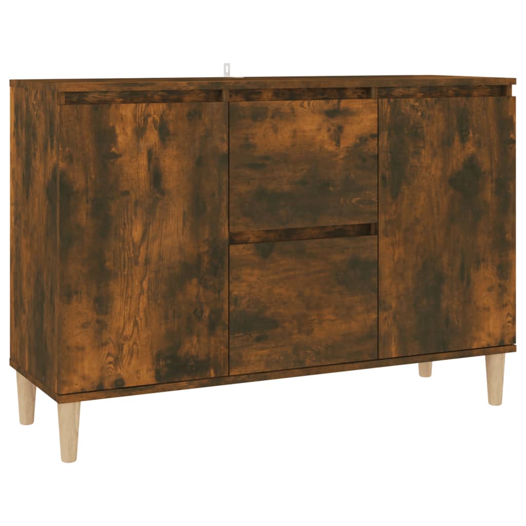 vidaXL Buffet Chêne fumé 101x35x70 cm Bois d'ingénierie