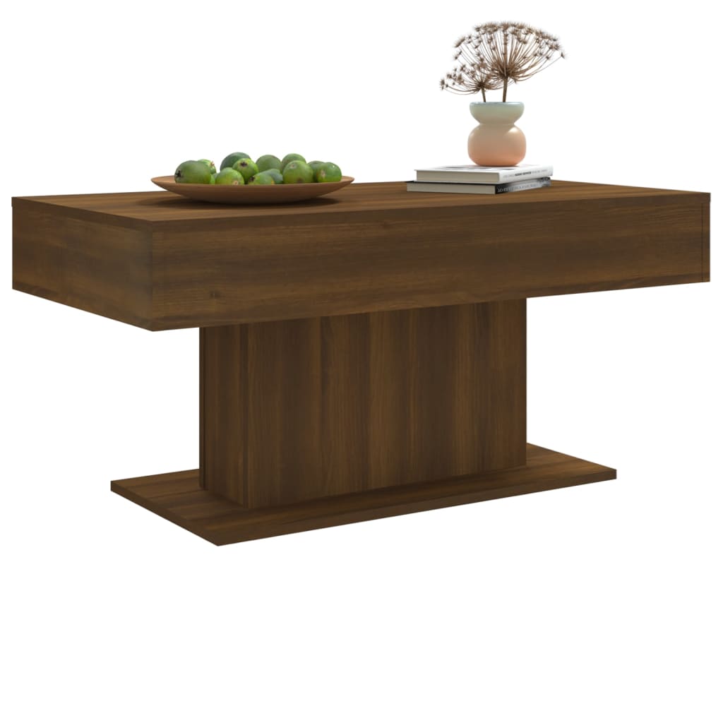 vidaXL Table basse Chêne marron 96x50x45 cm Bois d'ingénierie