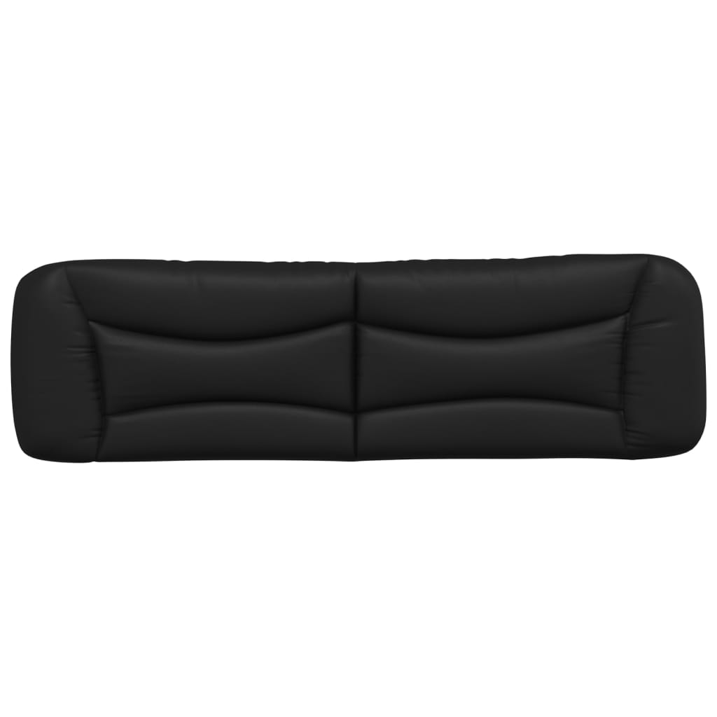 vidaXL Coussin de tête de lit noir 180 cm similicuir