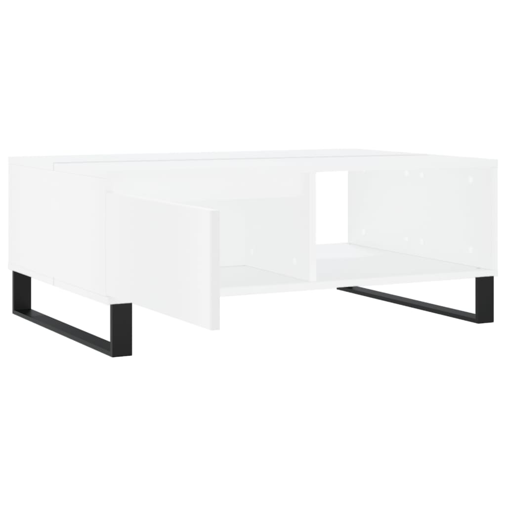 vidaXL Table basse blanc 90x60x35 cm bois d'ingénierie